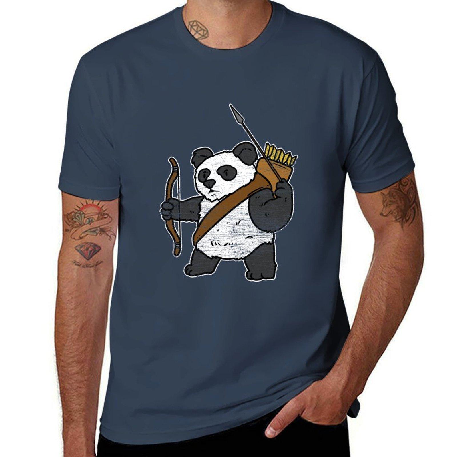 Archery Panda Arc Sports Longbow Gift TShirt Holiday Party Tee Shirt S