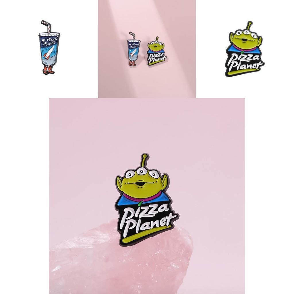 Charming Threeeyed Alien Cartoon Character Brooch Durable Alloy Pin For Unisex Fashion