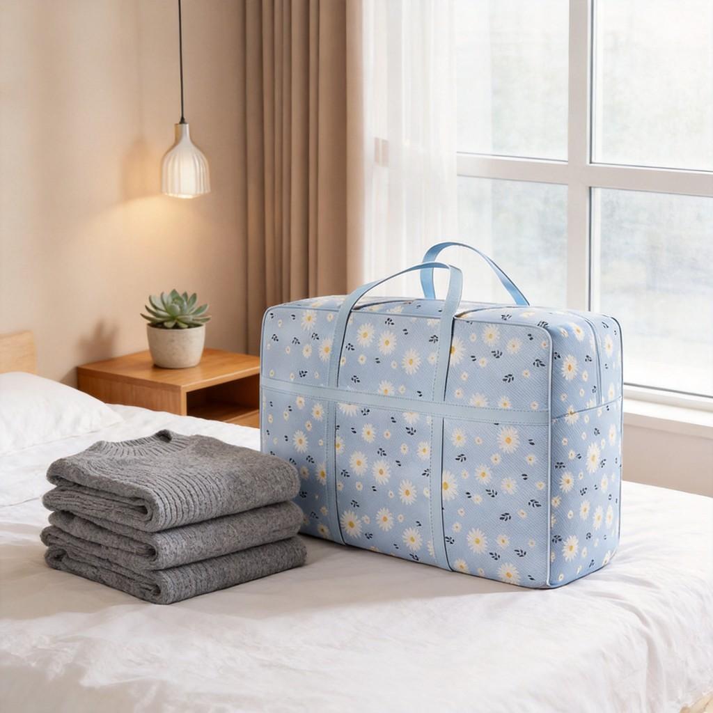 Modern Simple Cotton Duvet Bag With Collapsible Function For Dorm Room Storage