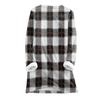 Women's Fashion Plaid Print Round Neck Long Sleeve Plush Winter Warm Pullover Top