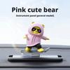 Mini Skateboard Bear Car Center Console Ornaments Car Decoration Interior Accessories Cute Doll Car Dashboard Decoration