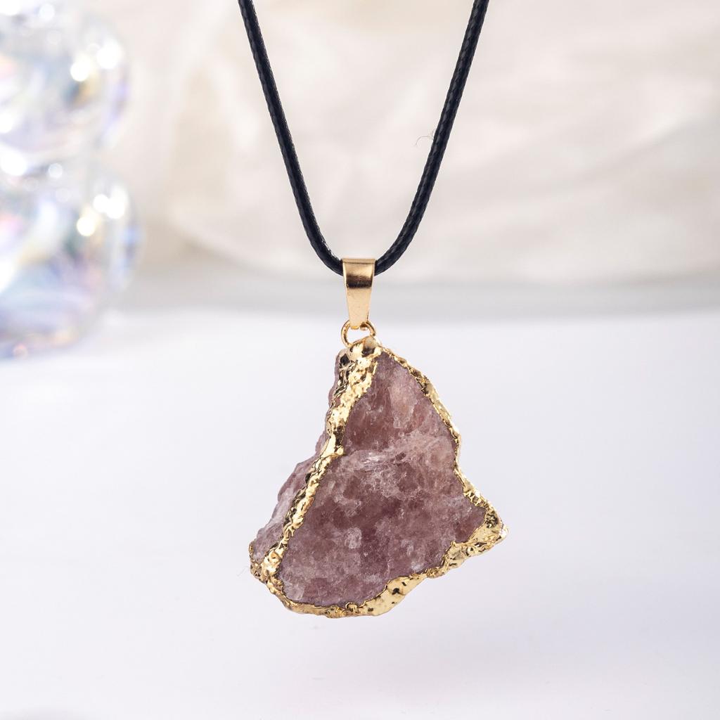Natural stone irregular pendant, Baroque amethyst shaped necklace, jewelry,Christmas gift, Stocking stuffers, Valentine's Day gift, girlfriend gift