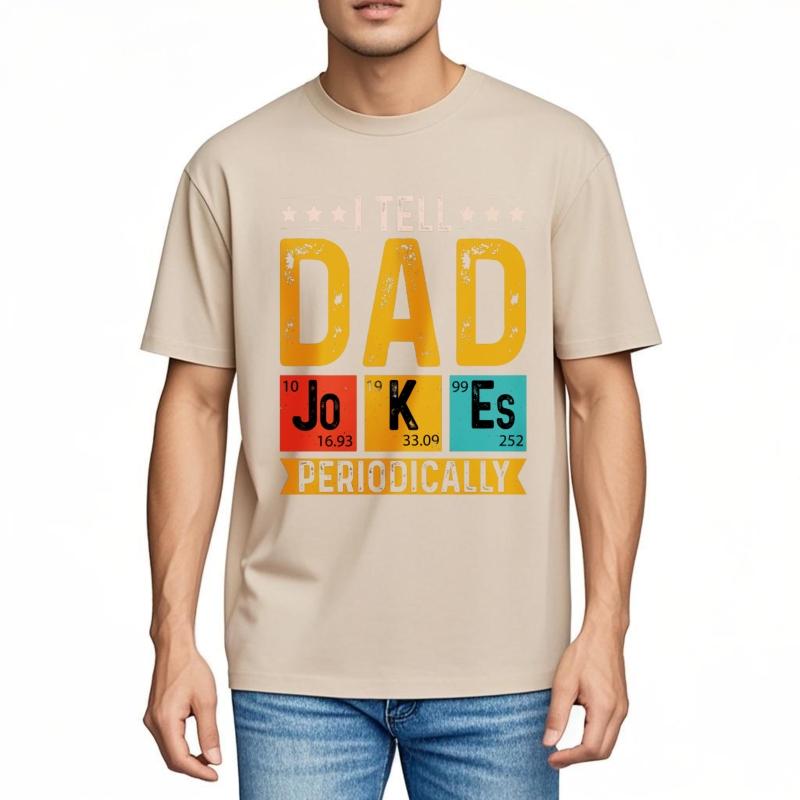 Unisex Tshirt Breathable For Men Short Sleeve Tshirt Unisex I Tell Dad Jokes Periodically Hiphop Boys Tees Trendy Tshirt