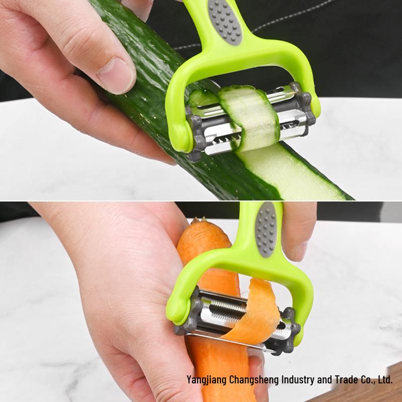 3-in-1 Rotating Peeler: Multi-Functional for Melons, Apples, and Potatoes