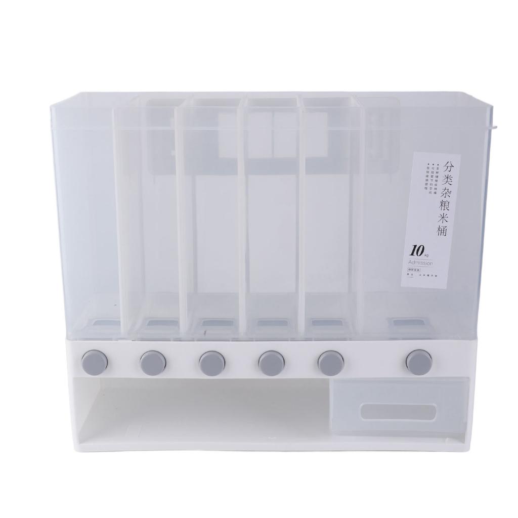 22lb Wandmontierter Trockenfutterspender Luftdichte Getreidespenderbox Reis Getreide Aufbewahrungsbehälter mit Messbecher für