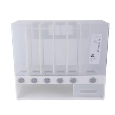 22lb Wall Mounted Dry Food Dispenser Airtight Grain Dispenser Box Rice Grain Storage Container with Measuring Cup for
