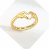 Romantic Hands To Heart Ring Simple and Fashionable Love Embracing Hand Couple Ring Alloy Wholesale