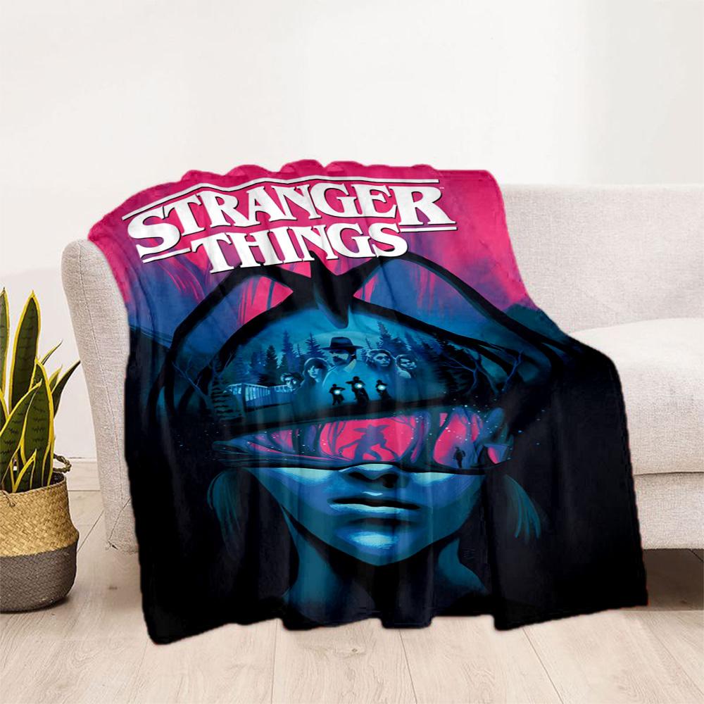 Stranger Things  Blanket Suitable for sofas,travel, living rooms also a good gift for friends and family Suitable for all seasons.