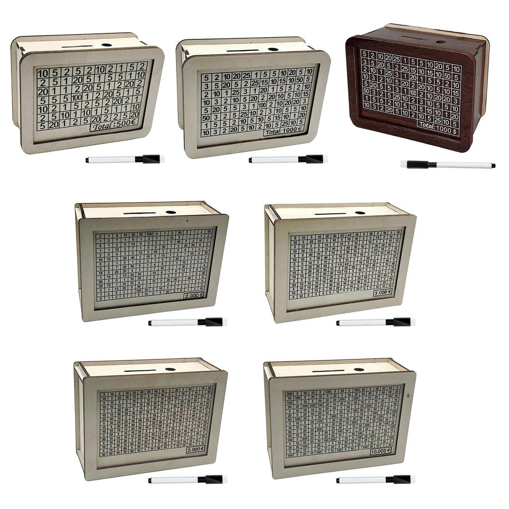 Sparverhalten inspirieren mit wiederverwendbarer Spardose Holzsparschweine Haushaltsdekoration für Schule Büro Schlafzimmer Wohnheim