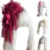 Anime Style Hat Hair Clip for Female Lace Flower Hat Hairpin Unisex Costume Hat Fascinator Hat Halloween Party Supply