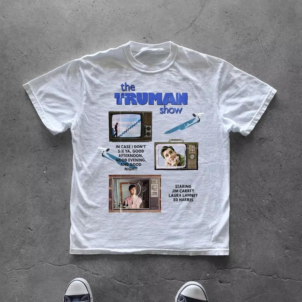 Yaz Yeni Desen Baskılı Tişört Hem Unisex Hem Unisex İçin Uygundur Saf Pamuktan Yapılmış Modaya Uygun ve Çok Yönlü Tişört