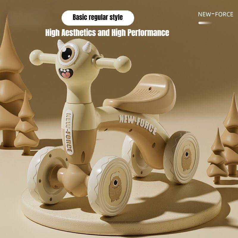 

Four Wheels Children Balance Bike With Music Lights Infant Baby Walker Toddler First Bicycle Ride On Toy Gifts For Kids Aged 1-3