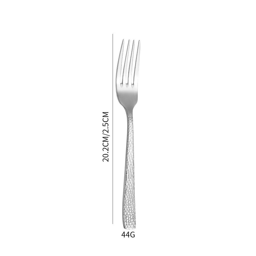 6-Piece Cross-Handle Snake Pattern Titanium-Plated Stainless Steel Cutlery Set (Knife, Fork, and Spoon)