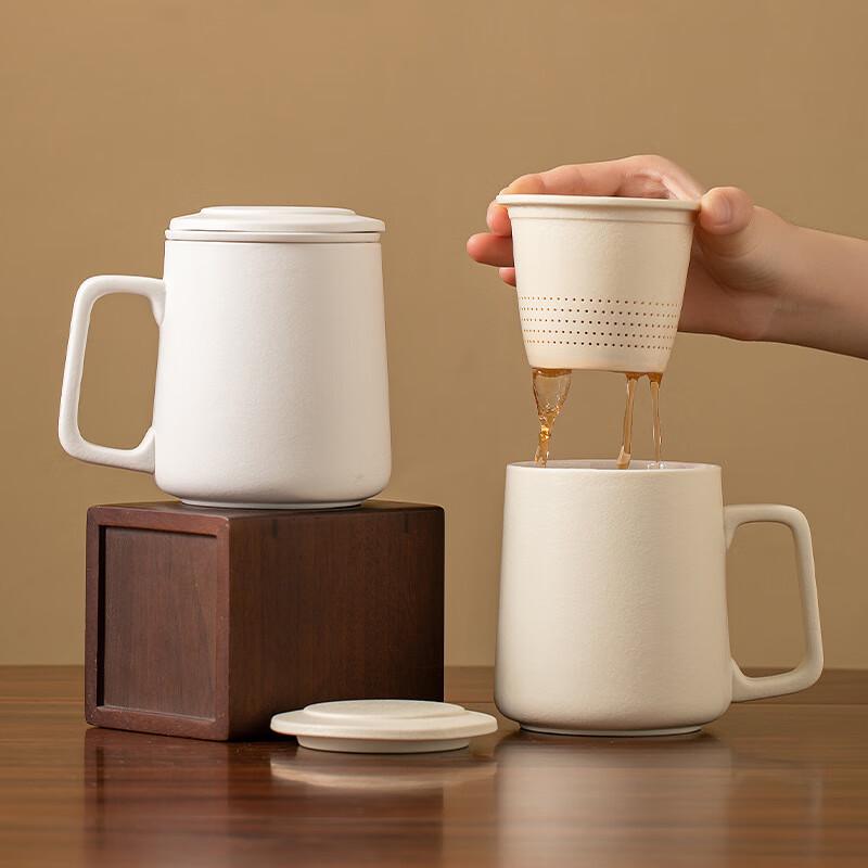 TLAKEHO Ceramic Tea Separation Mug