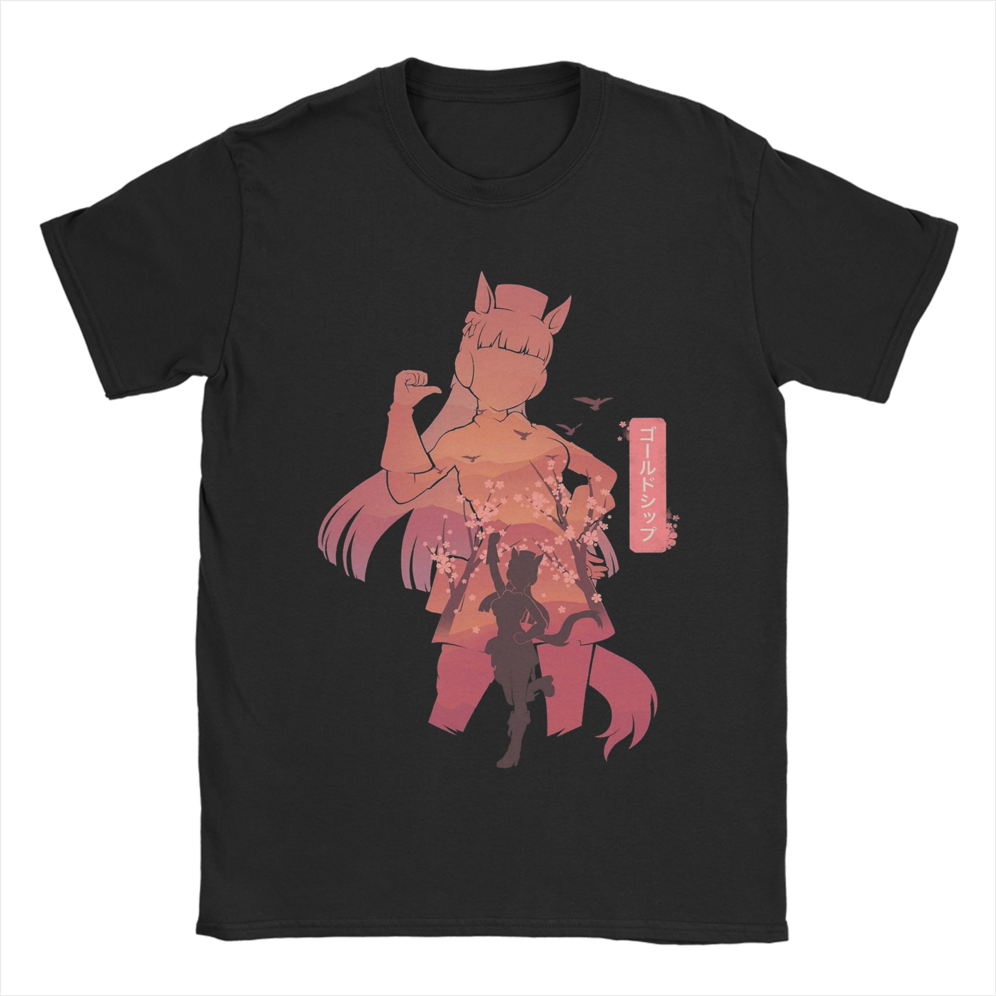 Jungle Pocket Uma Musume Anime TShirt Unisex  Funny Pure Cotton Tee Shirt Crew Neck Short Sleeve T Shirts Birthday Present Tops S