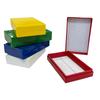 CryoKing Microscope Slide Storage Plastic Microscope Slide Holder with Foam for 25mm X 75mm Assorted Box, 25-Place Liner, Microslides, Colors, 5-Pack