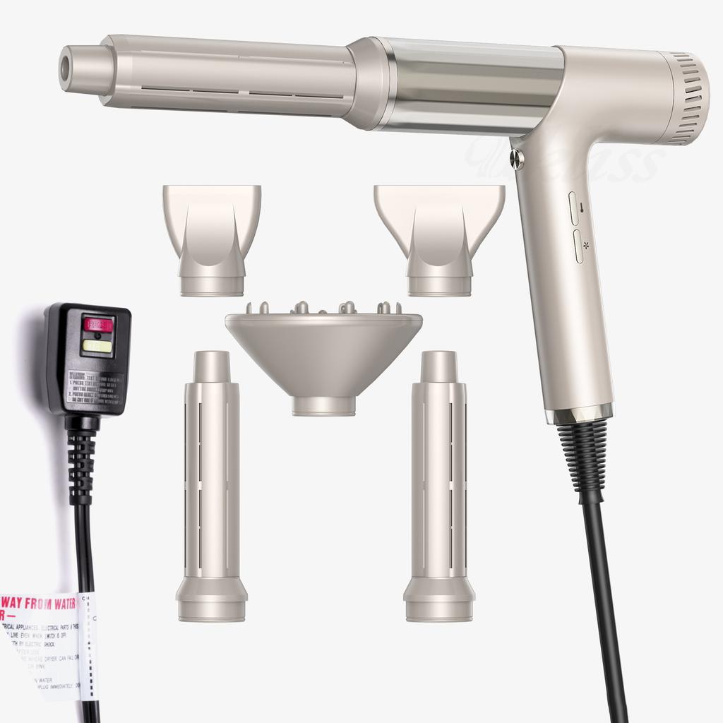 Uscător de păr super uscător de păr fără frunze Uscător de păr electric fără perii cu ioni negativi de mare viteză la temperatură constantă