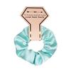 Minimalist Solid Satin Hair Tie Ponytail Accessory with Hang Tag