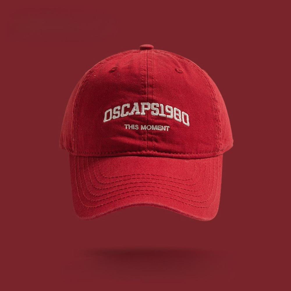 Korean Style Sunscreen Baseball Cap Cotton Cotton Peaked Hat Casual Letter Embroidered Cap Beach