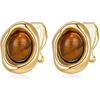 Clip On Earrings for Non Pierced Ears, Gold Tone Lightweight Clip-On Earrings for Women, Vintage Style Jewelry for Everyday Wear