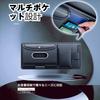 EXCEREY Car Sun Visor Multifunctional Leather Magnetic Card Holder with Separate Storage and Separate Tissue Elastic Band Pocket, Box, Design,