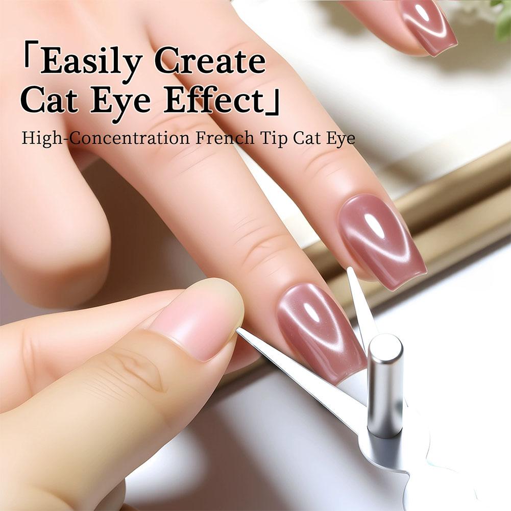 Hollow Cat Eye Magnet for Gel Nail Polish Ring Nail Art Magnet Set French Magnetic Auxiliary Tool DIY Manicure Magnetic Tool