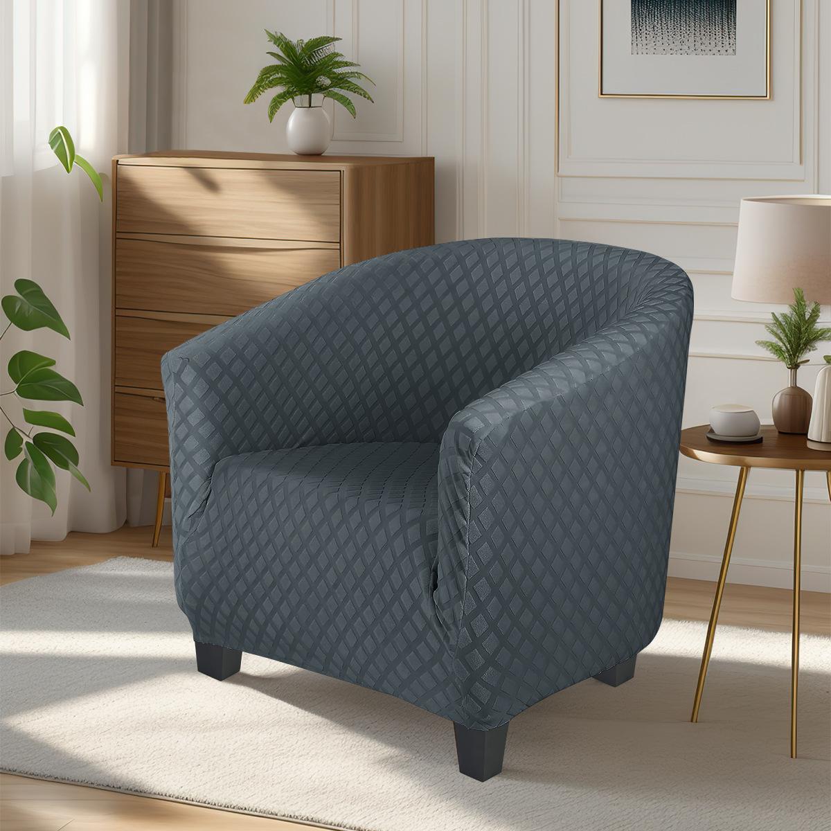 

Чехол для дивана-кровати с жаккардовым узором и ромбами, эластичный, однотонный, однотонный чехол для дивана 80*55.9*55.9cm