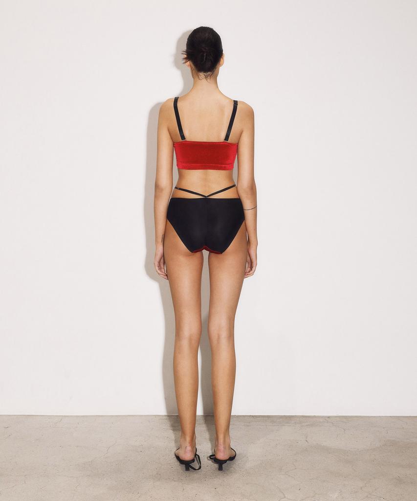 VINAJ Strap Velvet Basic Panties (Red)