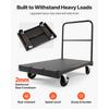 SucceBuy Drywall Cart Dolly 1800 lbs Load Capacity 2-in-1 Steel Panel with Casters Platform Truck with Handrails for Factory