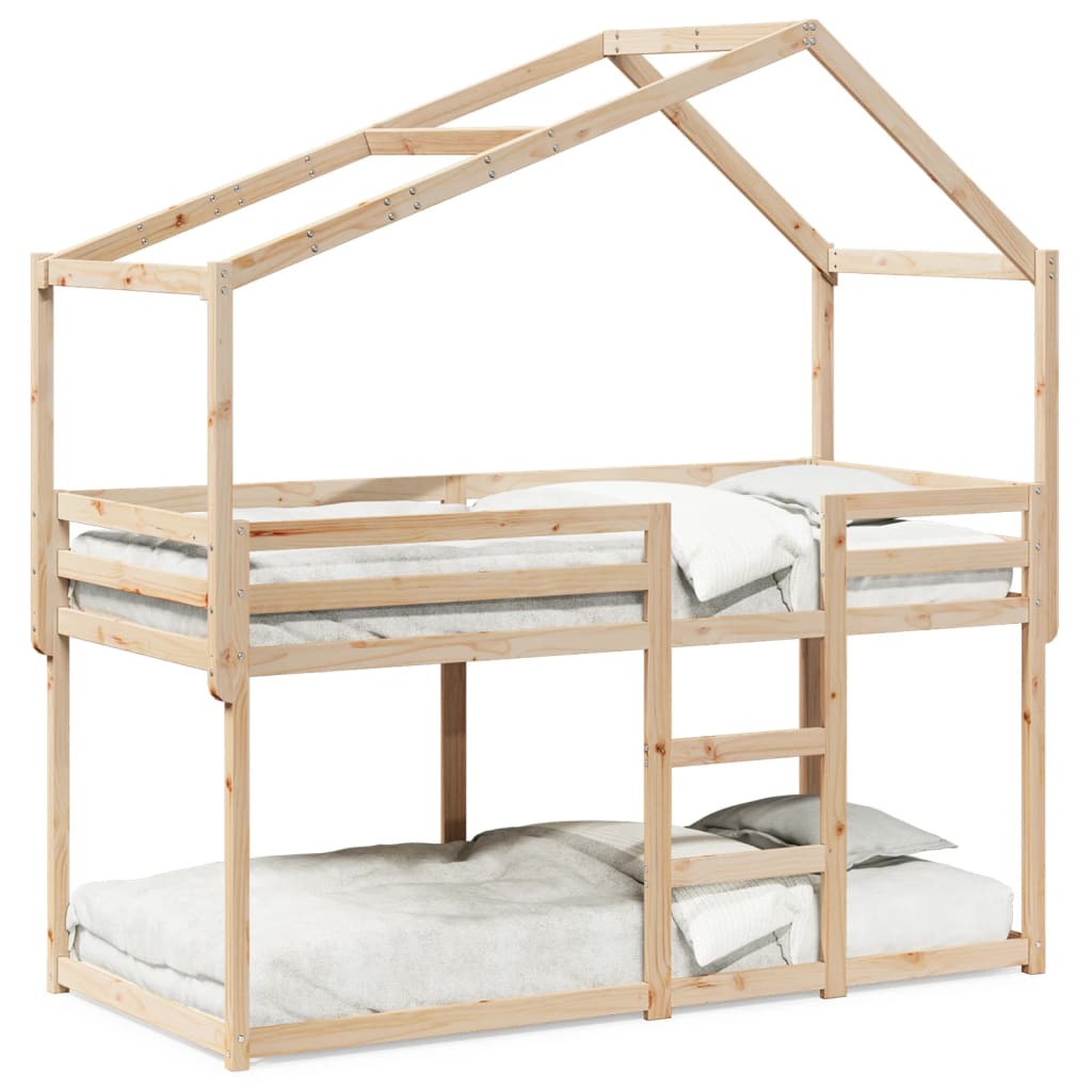 Bunk Bed without Mattress 90 x 200 cm Solid Pine Wood