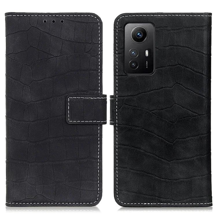 

Для Xiaomi Redmi Note 12S 4G чехол для телефона с текстурой крокодила из искусственной кожи и подставкой, чехол-кошелек для телефона