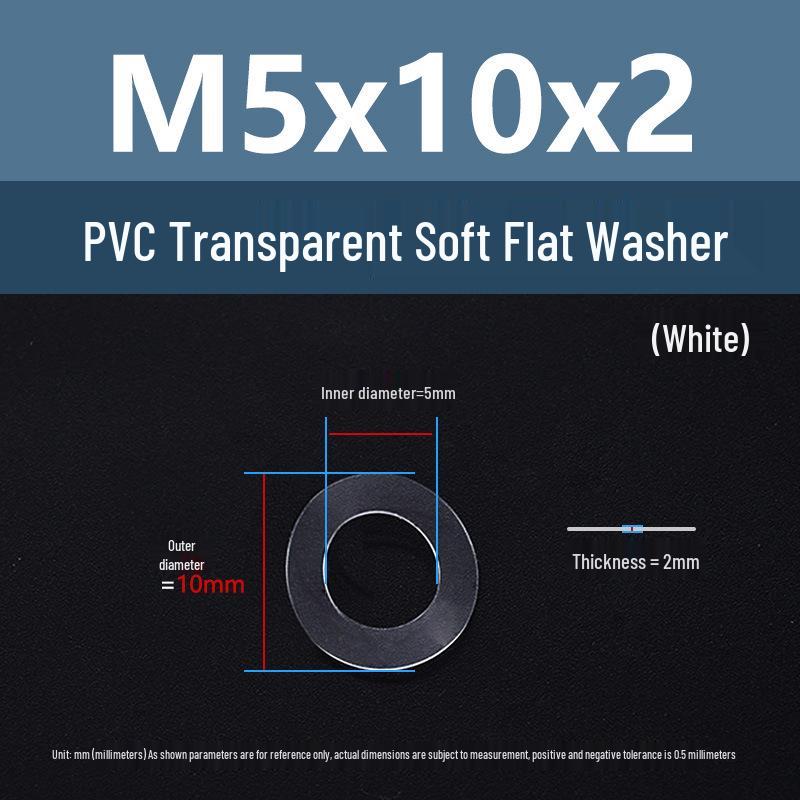 Yigu Transparent PVC Washer: Insulating Soft Rubber Gasket for Screws