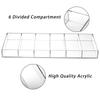 Klares Acryl-Sonnenbrillenhalter-Displayfach mit 6 Fächern, Schubladen-Organizer, Aufbewahrungskoffer für Sonnenbrillen, Make-up-Schubladenfach