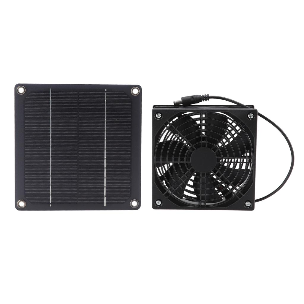 3W Solar Powered Exhaust Fan Outdoor Portable Ventilator for Greenhouse Dog Chicken Pet House