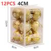12/44PCS Christmas Balls Ornament Christmas Tree Gold Red Pink Ball Pendant Hanging Decor Christmas Decoration 2025 Navidad
