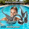 Wireless Bone Conduction Headphones IPX8 Waterproof Bluetooth 5.4 Sports Earphones with TF Card Slot for Swimming Running