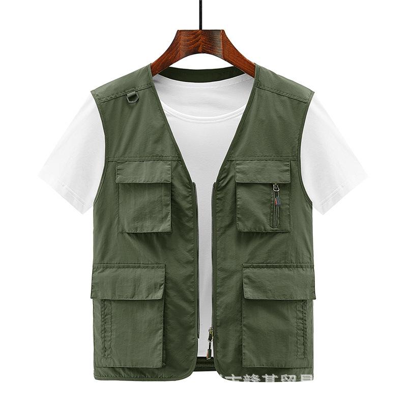Men's Quick-Dry Multi-Pocket Vest for Team Building, Photography, and Fishing Events - Spring/Autumn 2209.