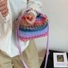 Ethnic Style Weave Handbag Leisure Women Shoulder Bag Casual Straw Crossbody Bag Beach