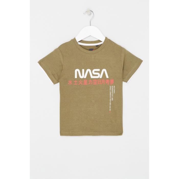 T-shirt - Nasa - GNS3018 S3-12A - Marron - Coton - Manches courtes