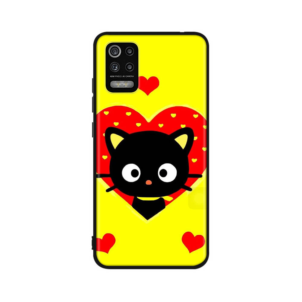 KT64 Chococat Case for OPPO Reno 8 6 5 4 Pro Find X3 A17 A31 A38 A40 A53 A54 A55 A74 A76 A78 A77 A80 A94 A95 A96 Lite Black Sofe Cover