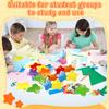 90 Pcs Cute Star Cutouts 6' Paper Smile Face Stars Confetti Assorted Colors Star Accent Classroom Bulletin Board Decorations Tea