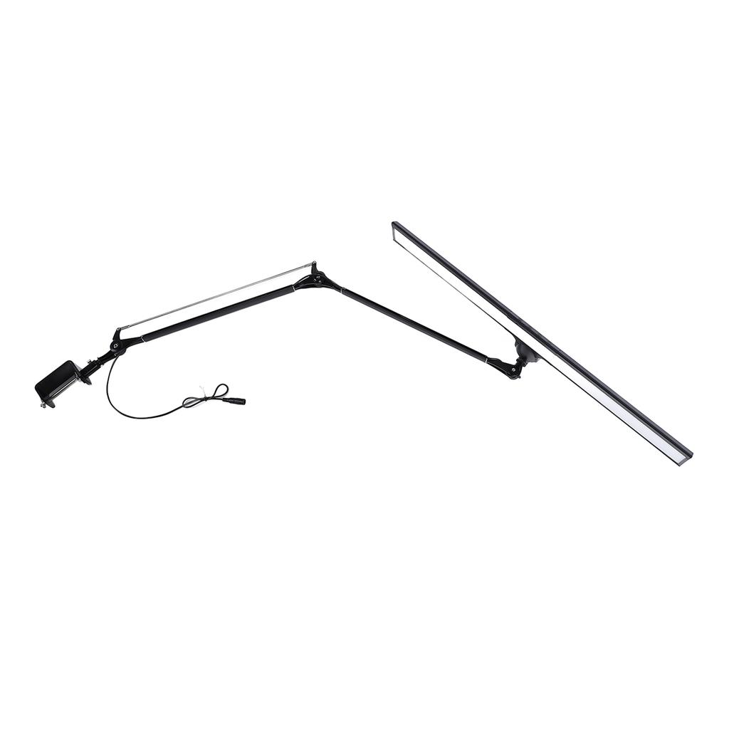 20W LED Clamp Desk Lamp Metal Swing Arm Desk Light Eye Caring Dimmable Task Lamp for Reading
