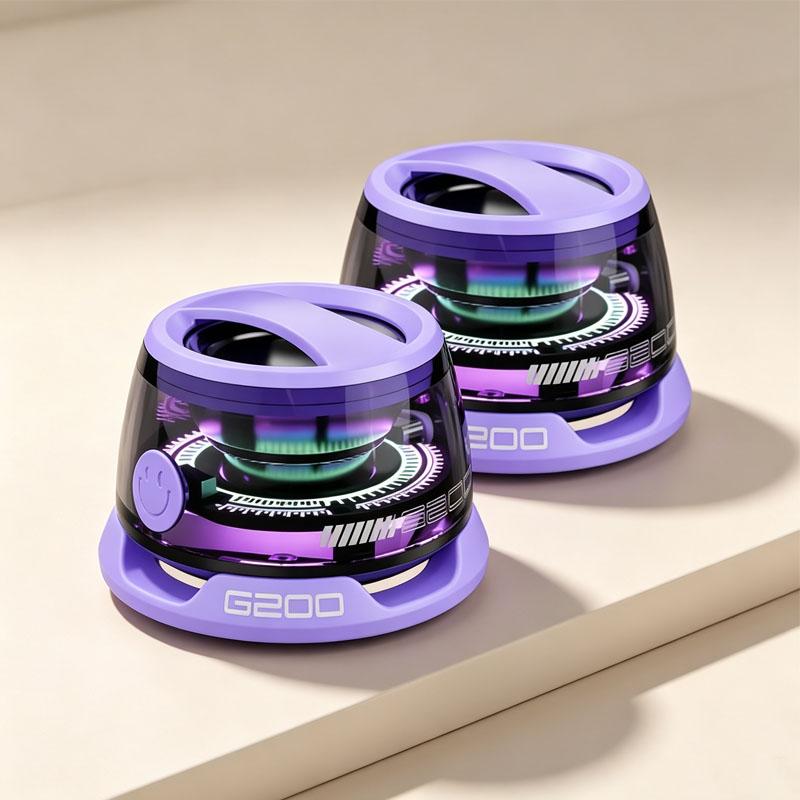 G200 Bluetooth 5.3 Lautsprecher Mini-Lautsprecher Tragbarer magnetischer Lautsprecher Multifunktionaler RGB-Lautsprecher RGB-Beleuchtung 7H Spielzeit