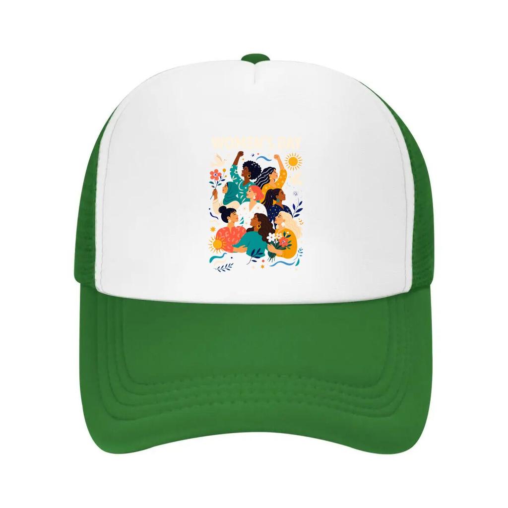 Inclusive Women Unity Celebration Po Mesh Baseball Cap Casual Hat Outdoor  For Womens Unisex FeUnisex