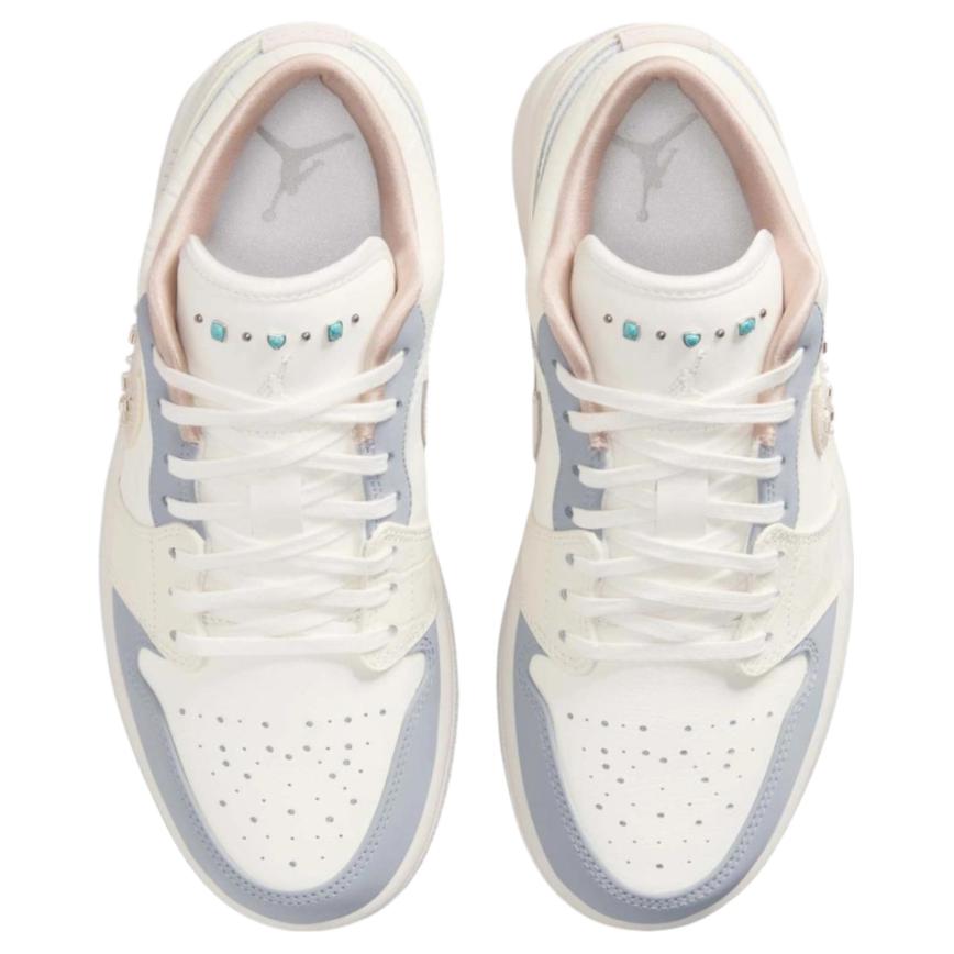 Nové Jordan Air Jordan 1 Oděruodolné Nízké Top Vintage Basketbalové Boty Dámské Ekrémové IH7323-100