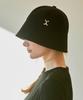 Bajal Va Curved Studded Round Drop Bucket Hat Black