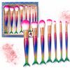 Mermaid Tail Brushes Rainbow Face Makeup Brush Set