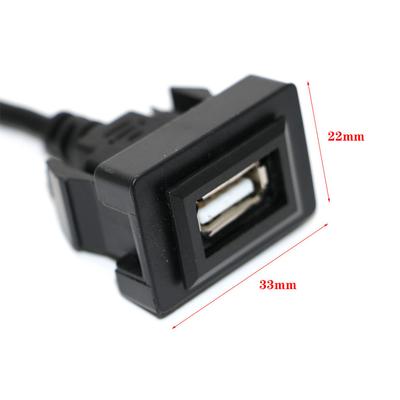 New Car Dash Flush Mount USB Port Panel Extension Cable Adapter For Toyota RAV4 Vios