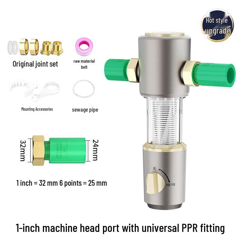 Universal Pre-filter Water Purifier with Central Backwash for Household Use