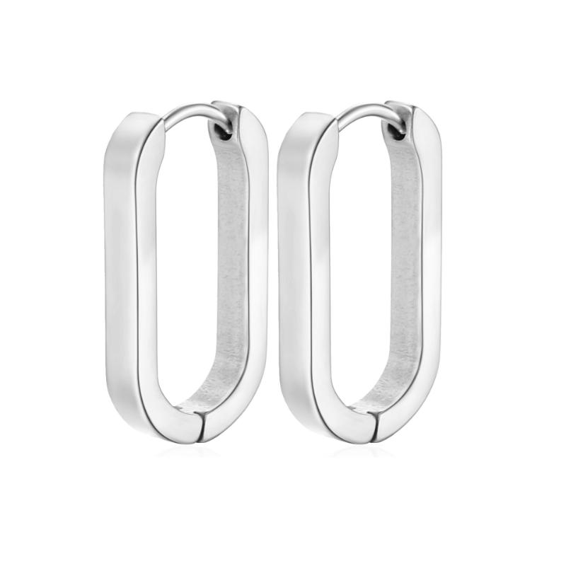 Square Geometric Hoop Earrings for Women Rectangular Gold Metal Earrings Trendy Jewelry Accessories Gifts